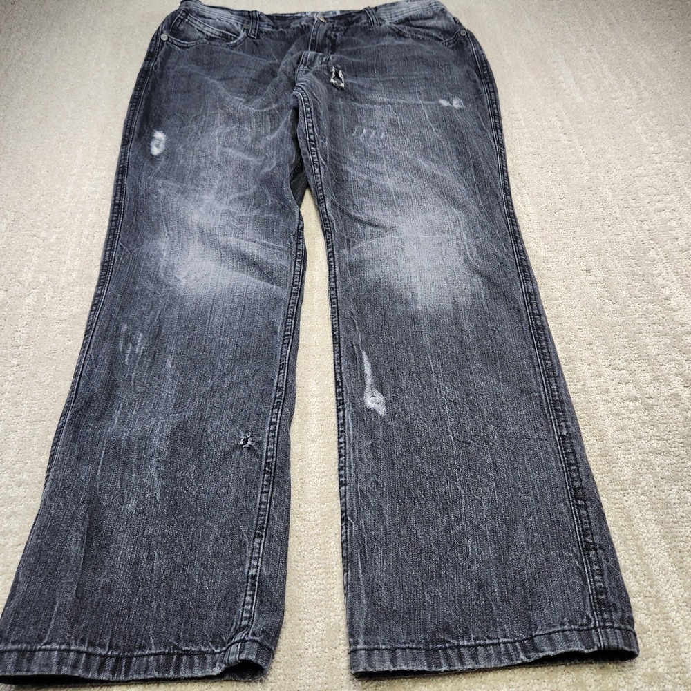 Vintage Y2K Denim Jeans Men 36x32 *READ Baggy Relaxed Straight Distressed Mecca